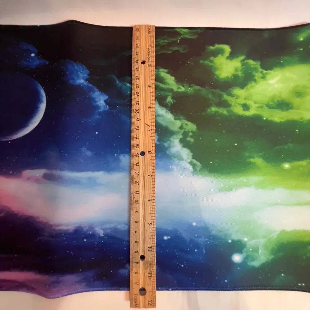 CVROY Sky Gaming Moon Light Universe Computer Laptop Mat Pad 11.75 x 31